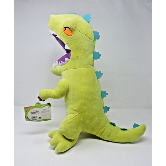 Nickelodeon Rugrats Large 16 inch Reptar Dinosaur Plush Stuffed Toy Green Purple - Picture 5 of 10